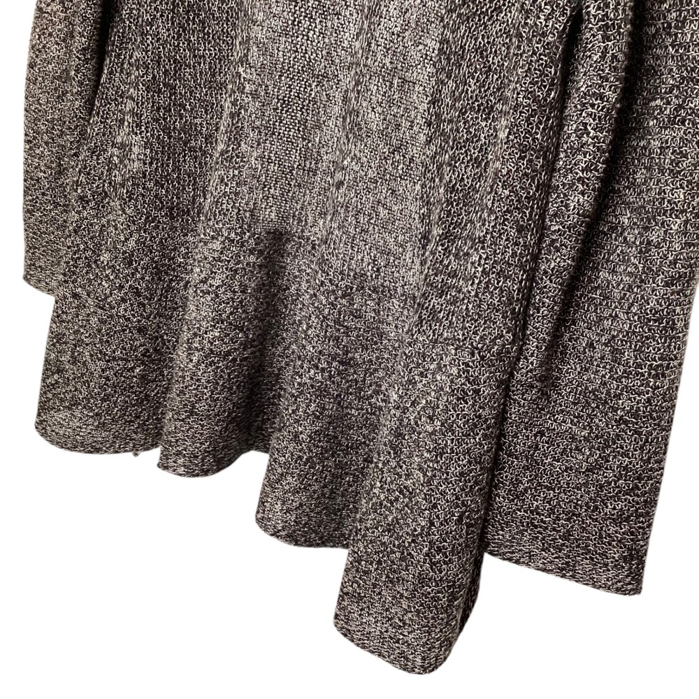 Eileen Fisher Women XL Black White Marled 100% Linen Open Front Cardigan Sweater - Picture 5 of 7